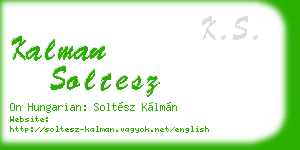 kalman soltesz business card