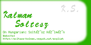 kalman soltesz business card